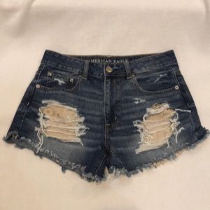 AMERICAN EAGLE OUTFITTERS HI-RISE JEAN SHORTS NWOT